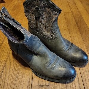 Ariat Black Leather Heeled Boots